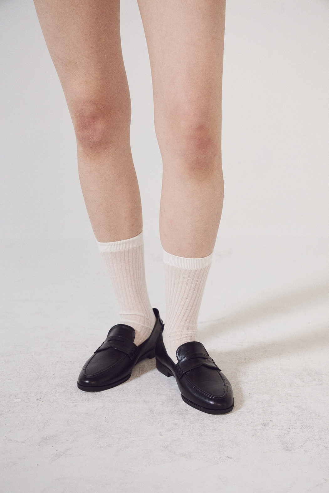 百搭皮革樂福鞋-黑