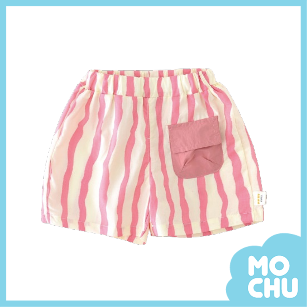 不規則條紋短褲(二色)