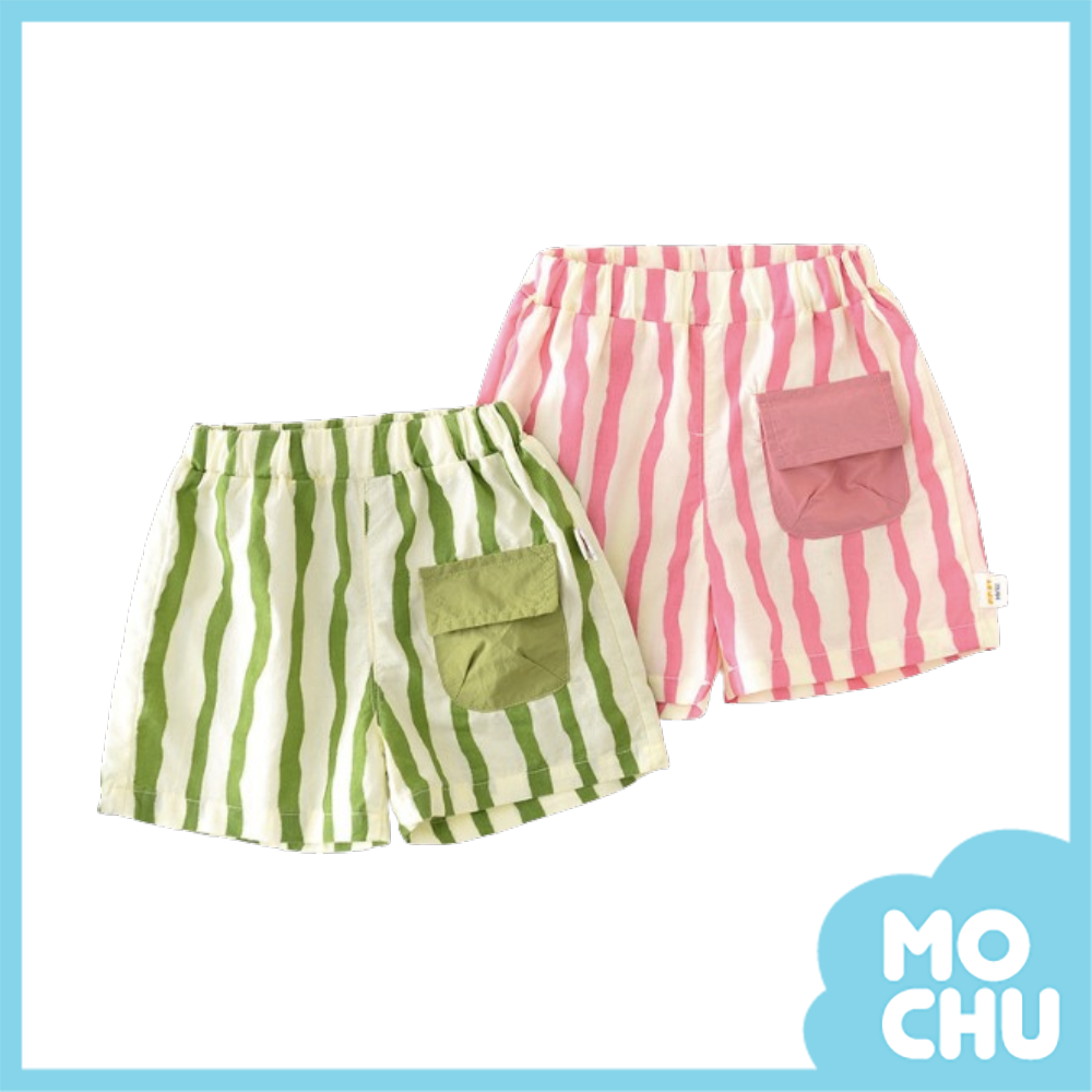 不規則條紋短褲(二色)