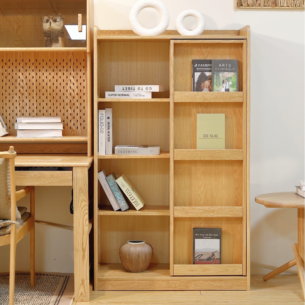 〖特惠款〗雲山實木推拉門書櫃 FP-0039