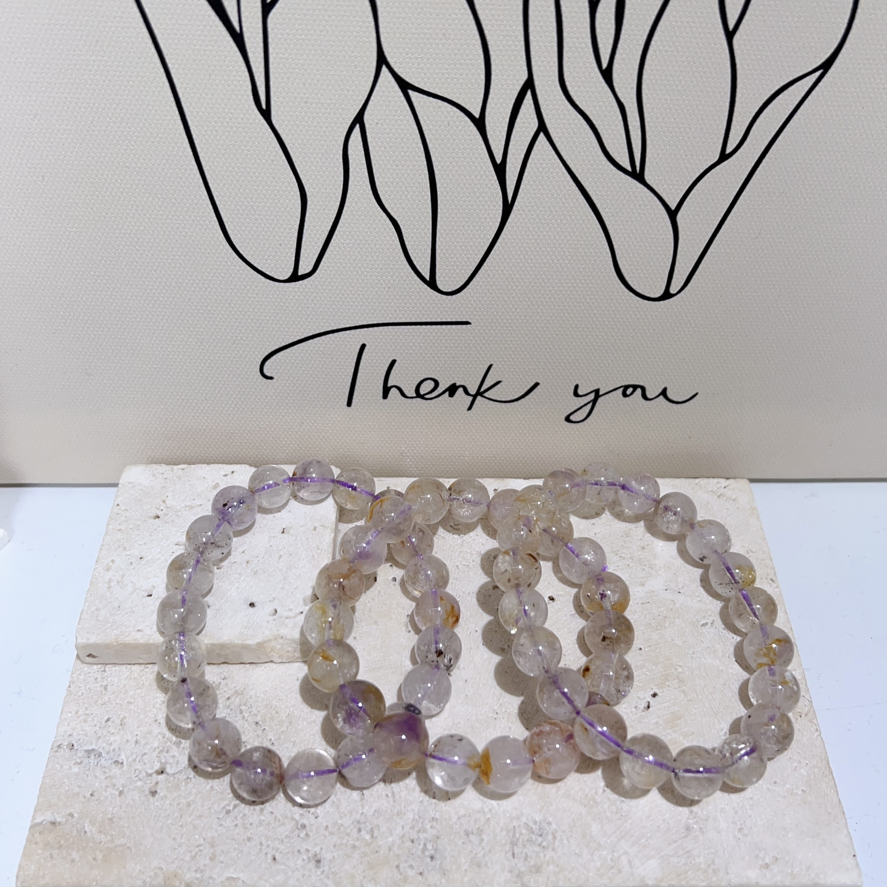 紫閃靈鑽手串 9+mm