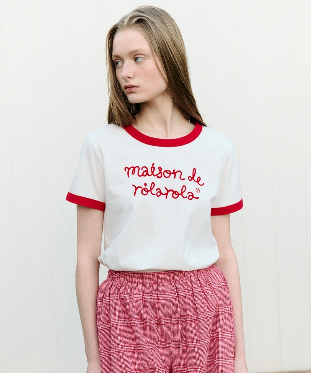 MAISON DE ROLA RINGER T-SHIRT WH+RD