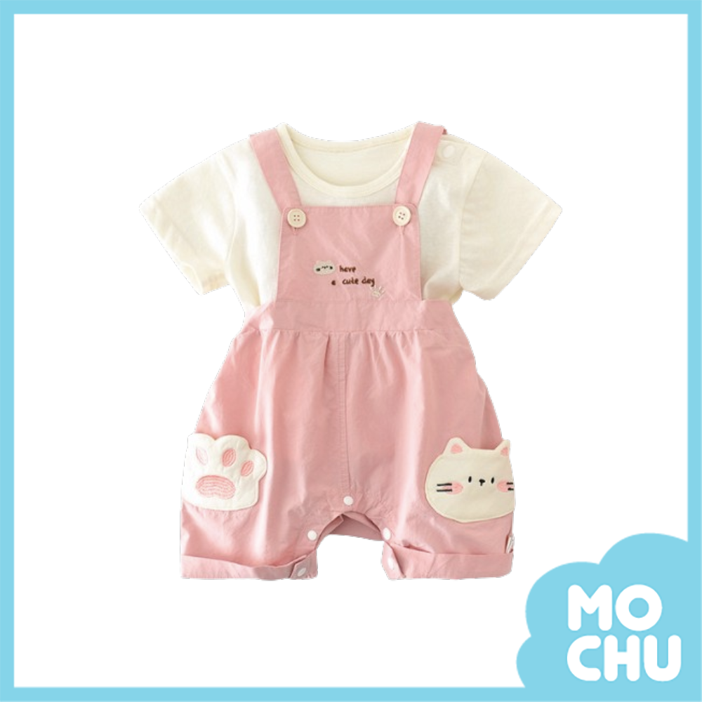 貓咪手掌吊帶褲套裝