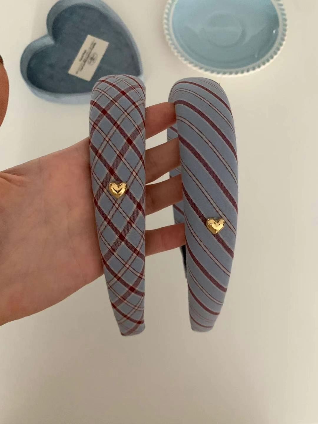 心心扣布面頭箍