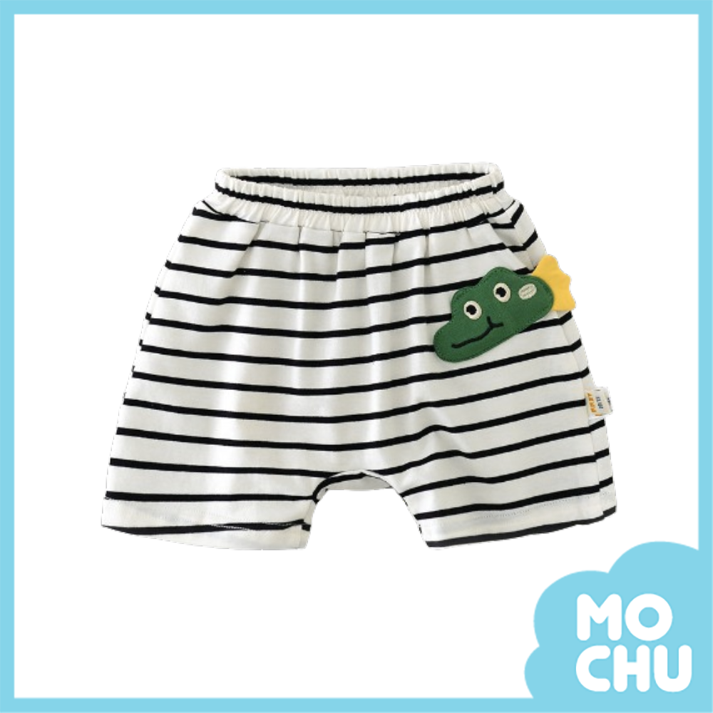 黑白條紋鱷魚短褲