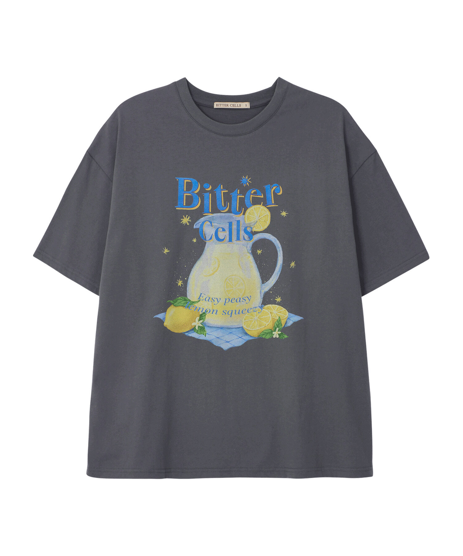 Lemonade Tee-Dark Grey