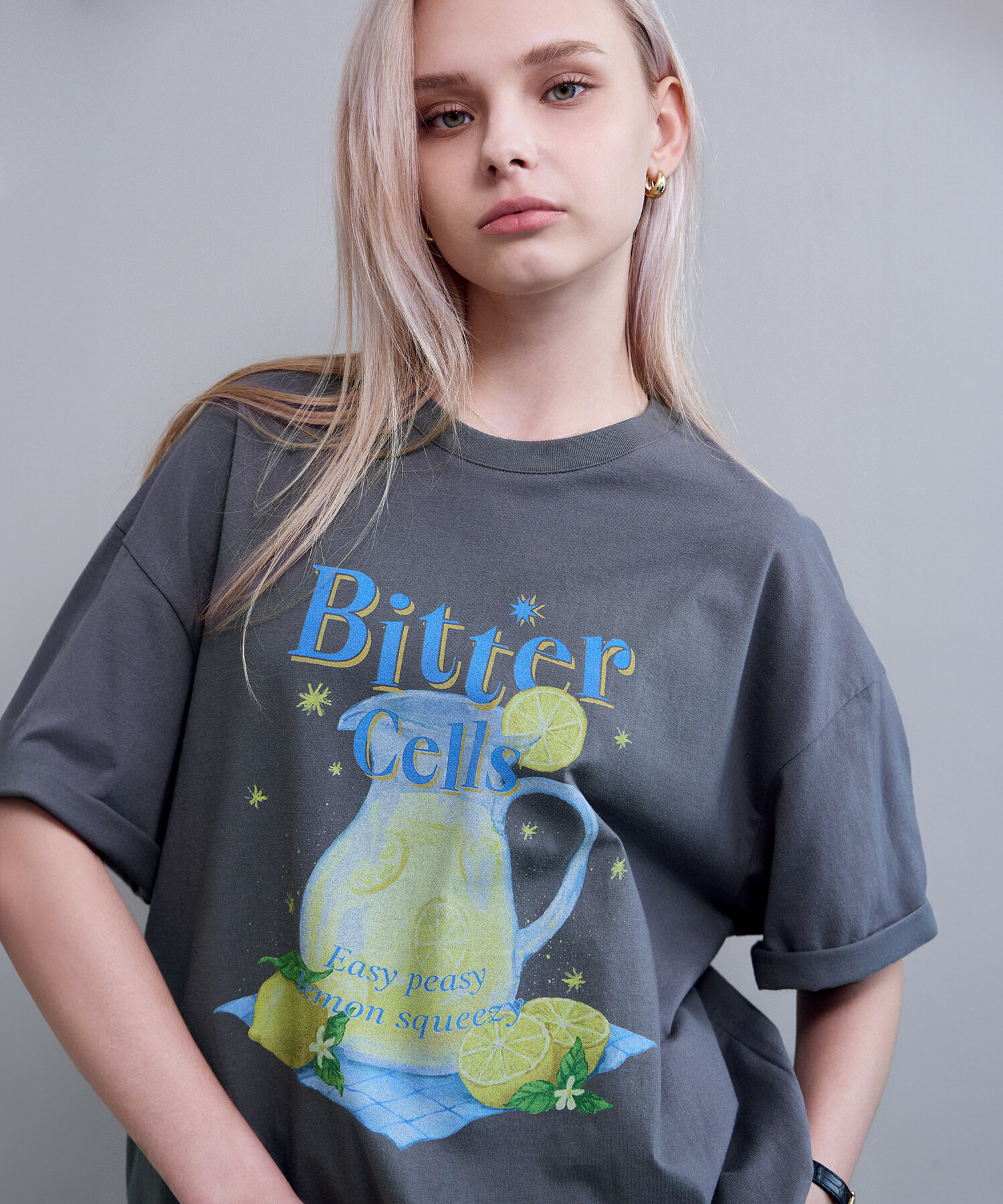 Lemonade Tee-Dark Grey