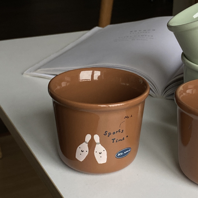 《6002》INS運動系列手繪馬克杯 350 ml