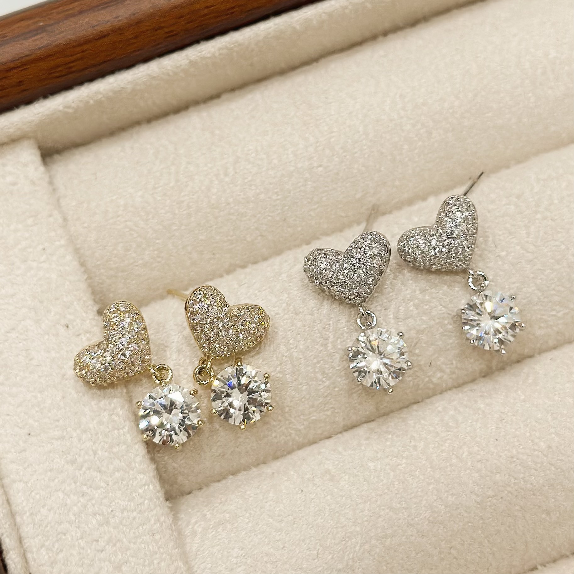 B292滿鑽愛心鋯石垂吊