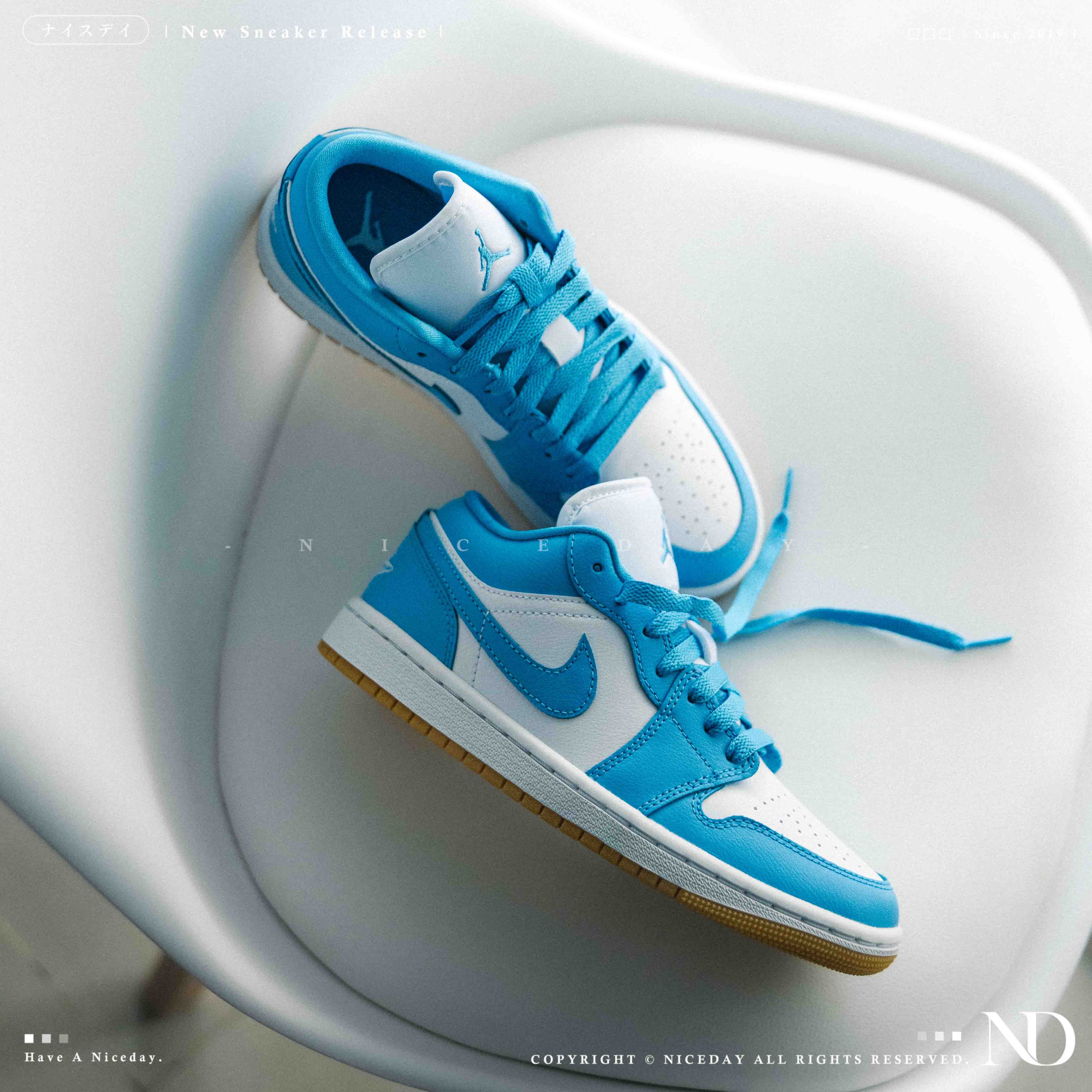 NICEDAY 現貨 Air Jordan 1 水藍 焦糖底 天藍 藍 小麥 女鞋 大童 DC0774-104