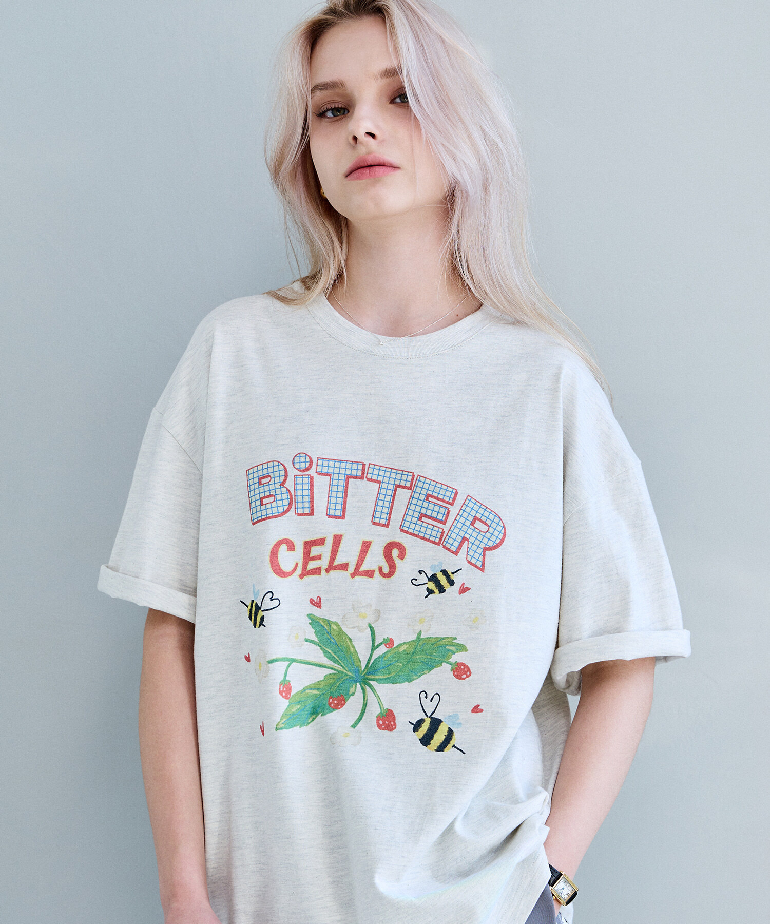 Honeybees Tee-Oatmeal
