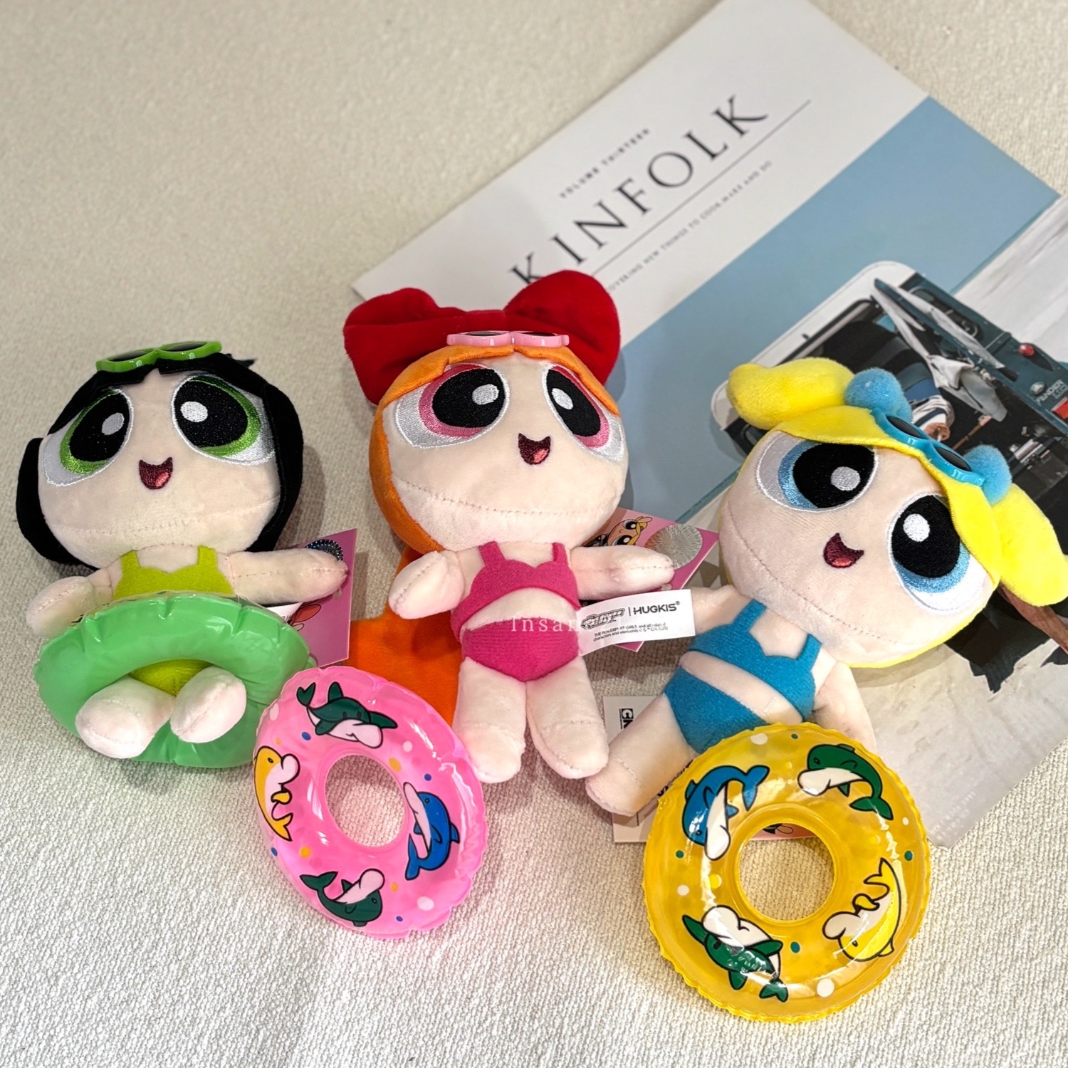 飛天小女警 泳裝系列 泳圈可拆卸 吊飾 絨毛玩具 卡通