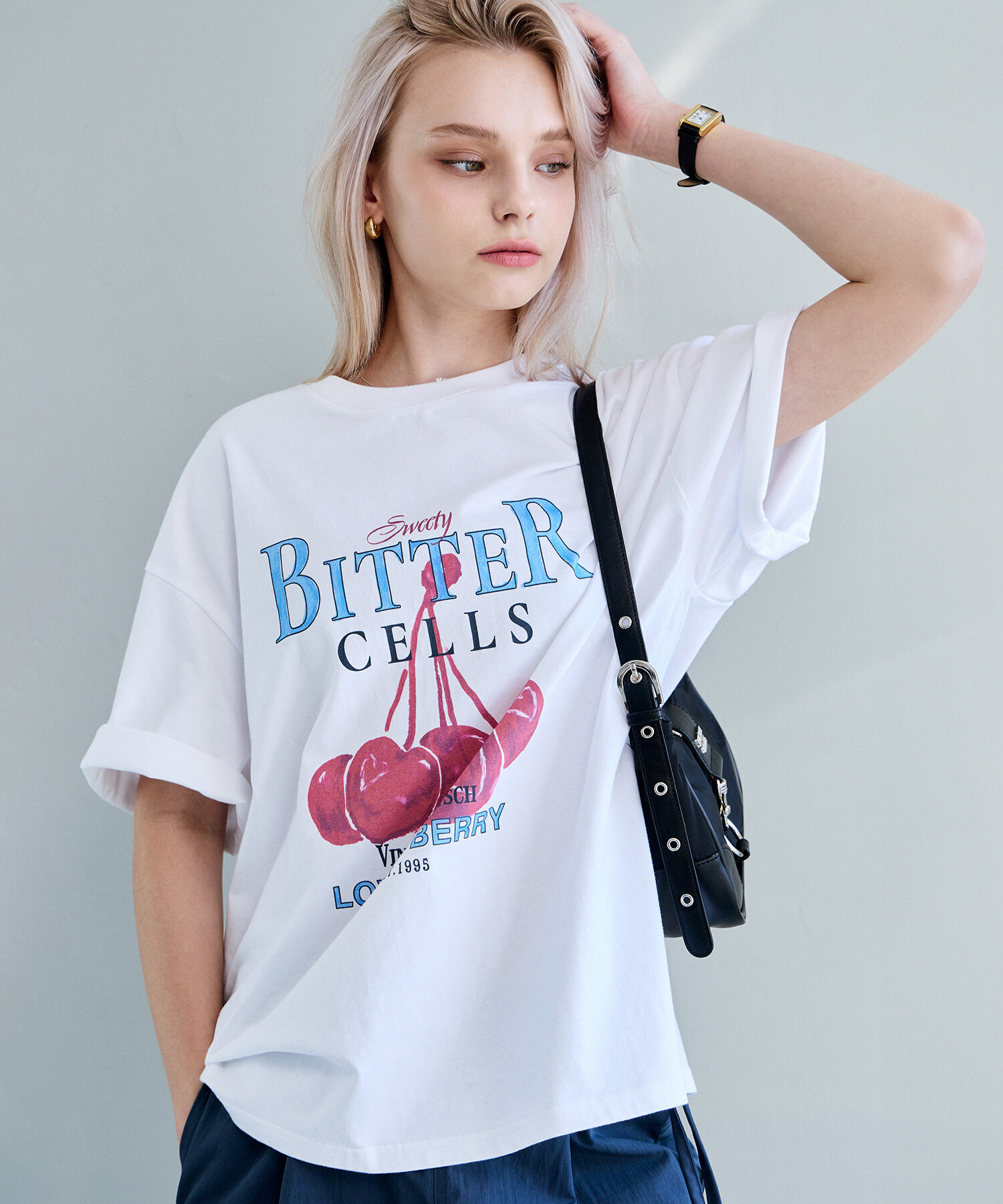 Cherry Berry Tee-White