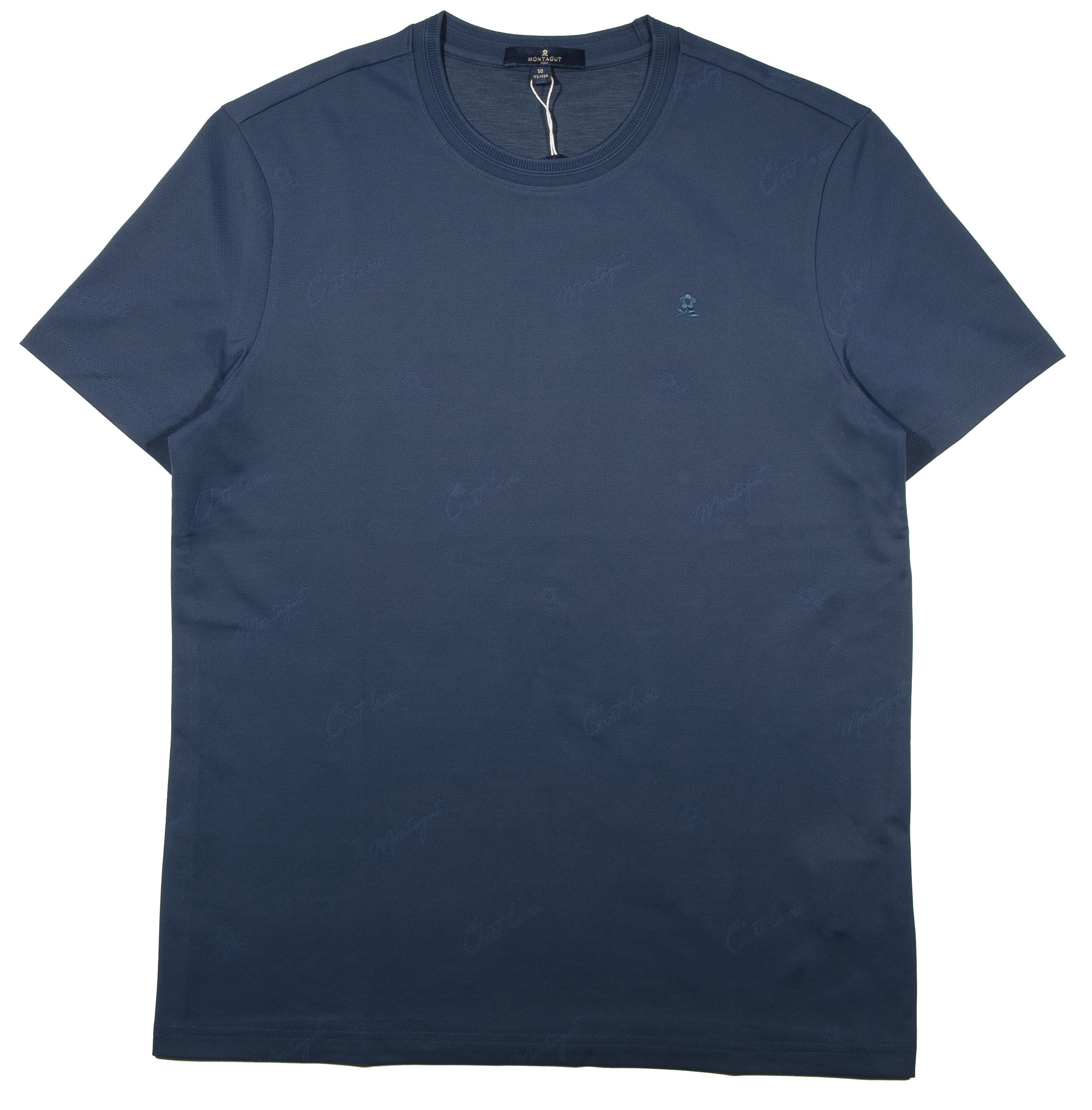 Montagut -男士提花Logo 短袖圓領T恤