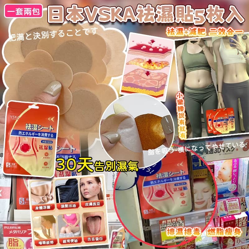 日本 VSKA 祛濕貼 (1套2包)