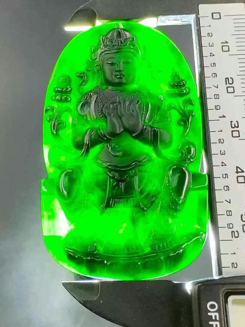 595957 翡翠墨翠觀音菩薩
