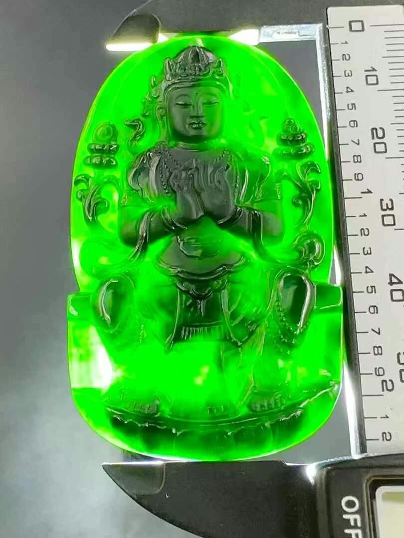 595957 翡翠墨翠觀音菩薩