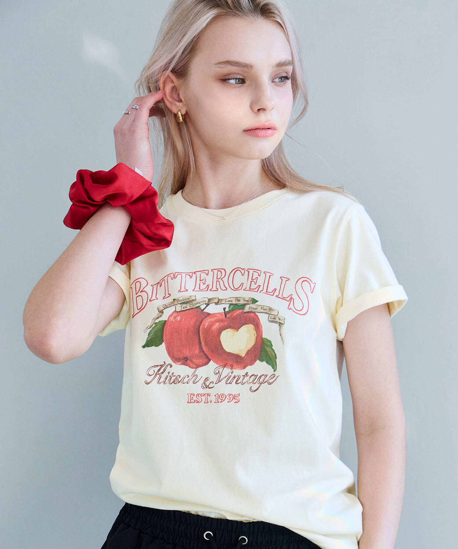 Red Apple Tee-Lemon