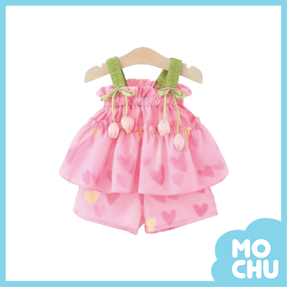 鬱金香蝴蝶結兩件式套裝