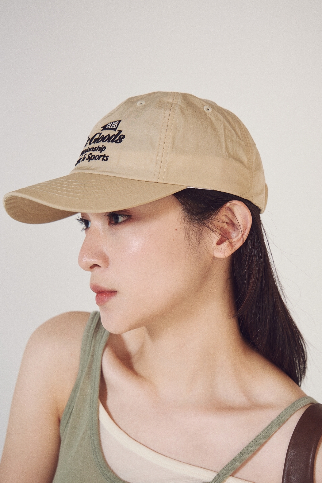 尼龍旗幟老帽-淺杏