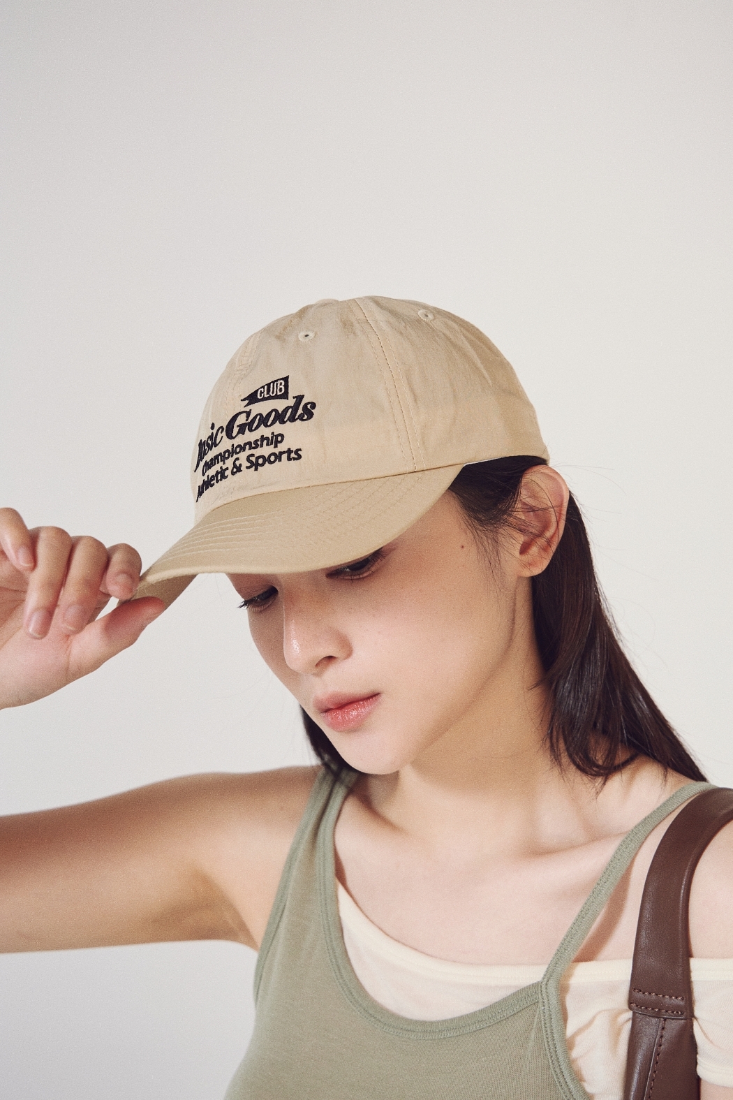 尼龍旗幟老帽-淺杏