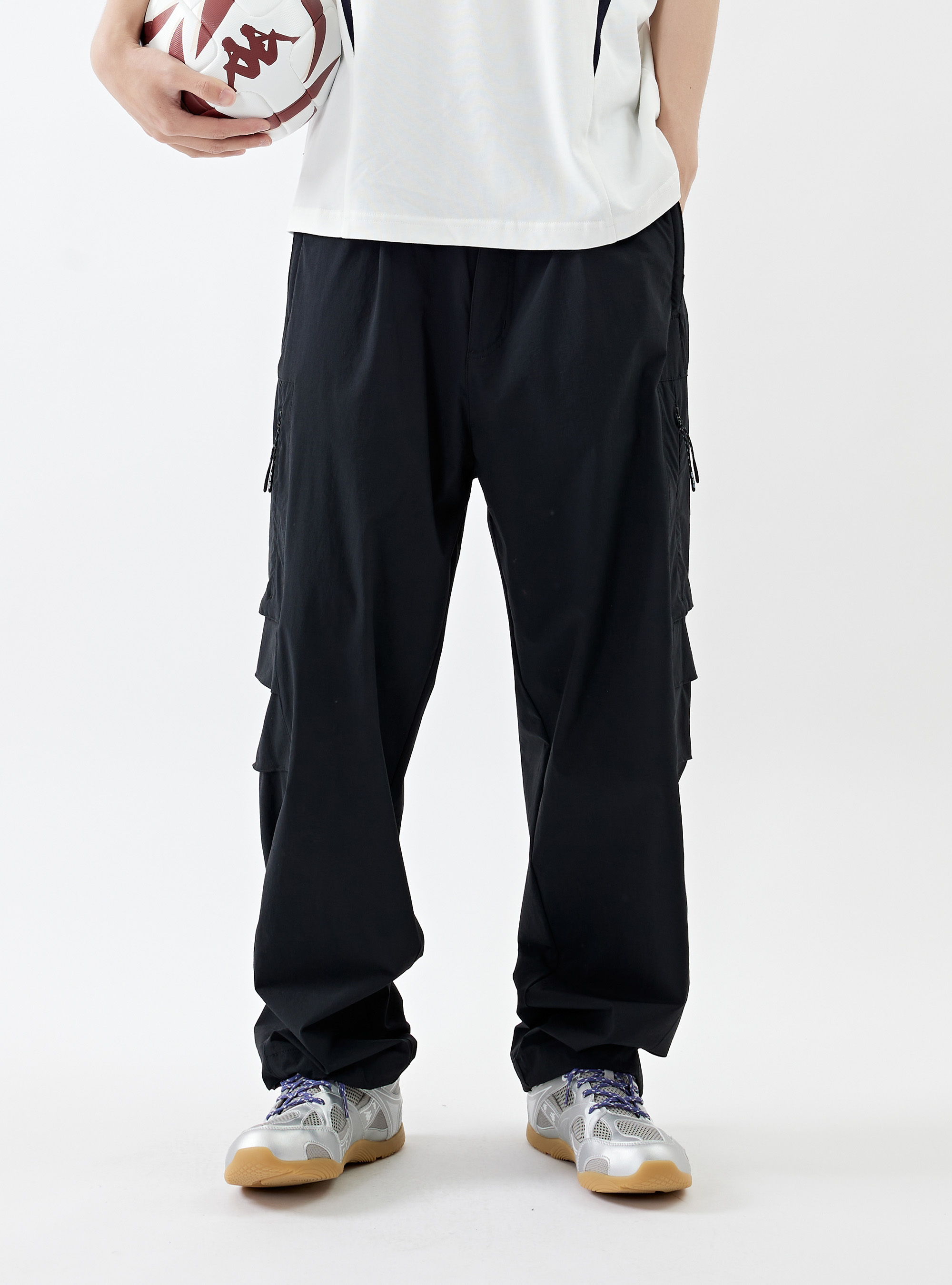 男款 寬版休閒機能工裝褲