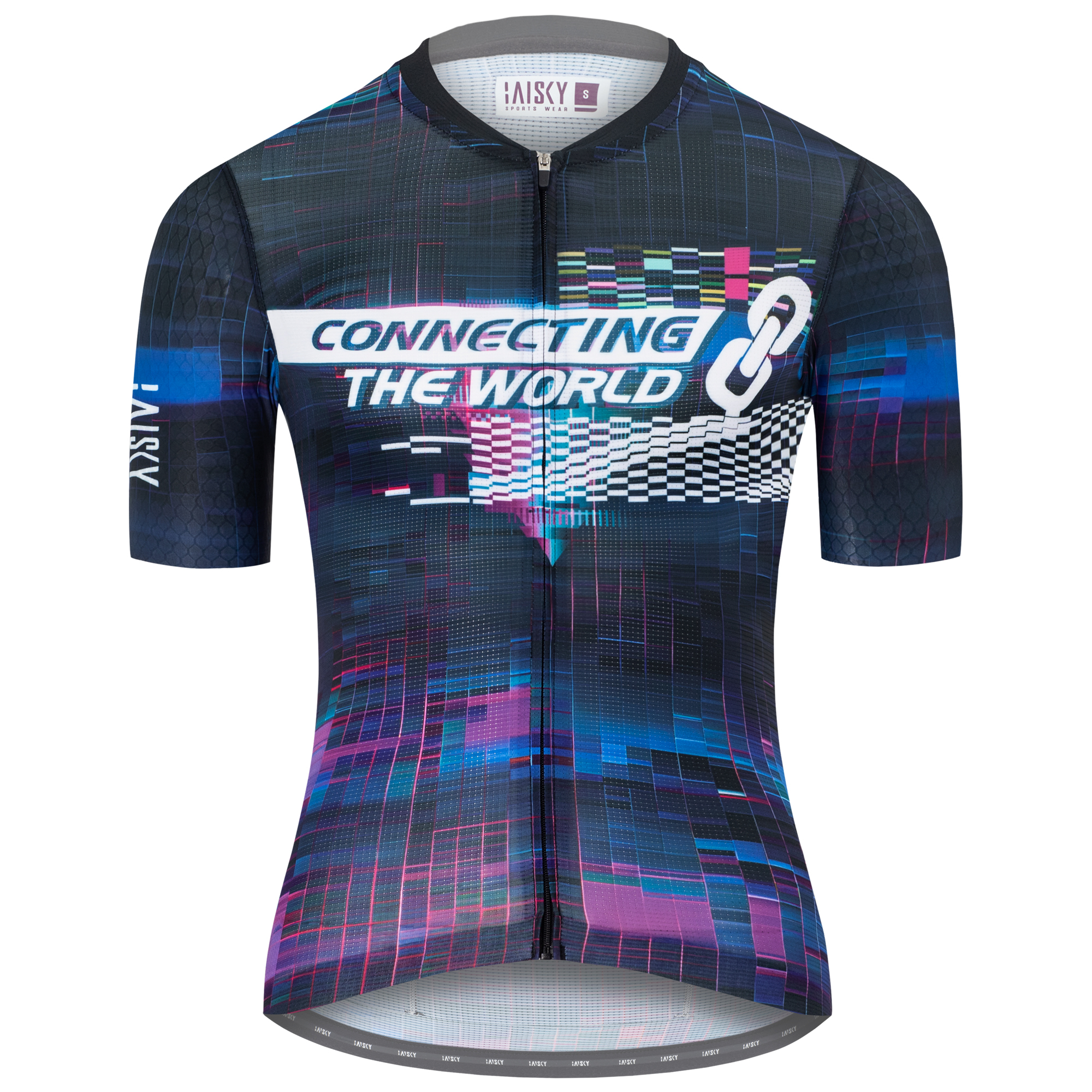 女款空力短車衣 鏈結 黑