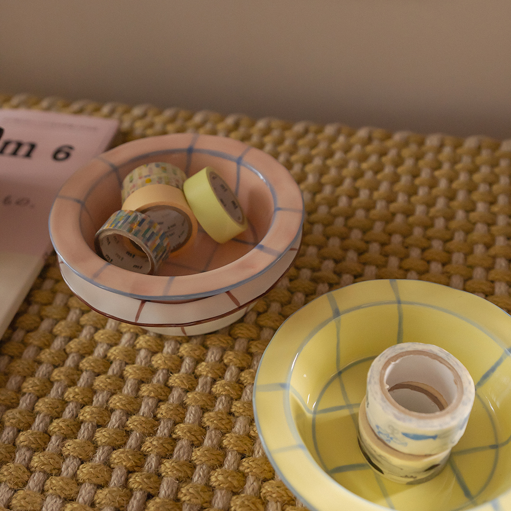 Grid Hug｜手繪格紋小碗