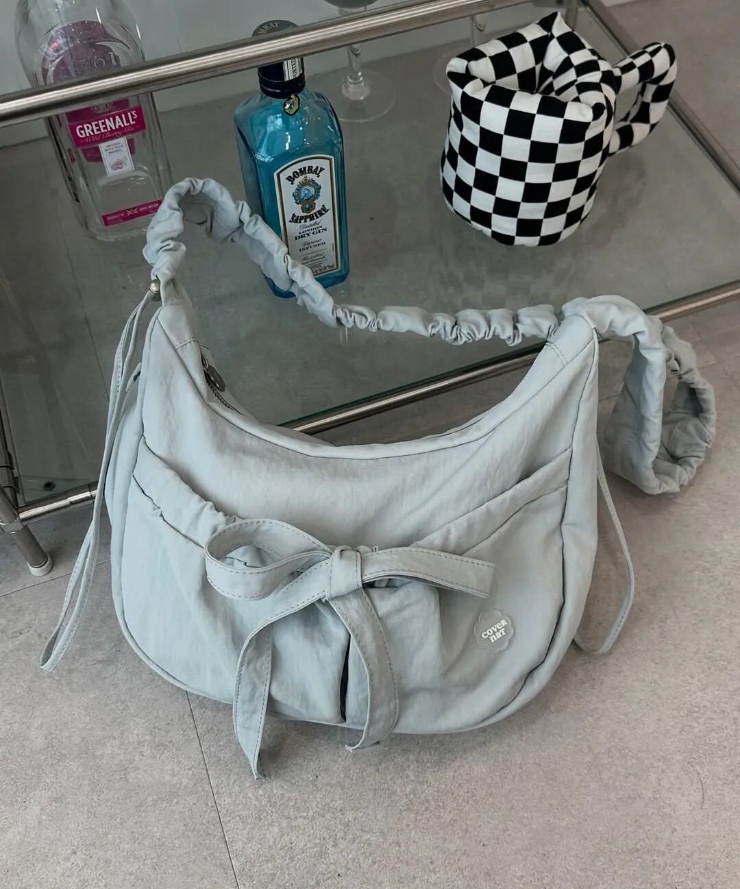 【OWN】Covernat Women 單肩包 半月包 肩背包 手提包 泡泡 蝴蝶結 日本 韓國 流行元素 女包 藍色 CO2506TB78BL