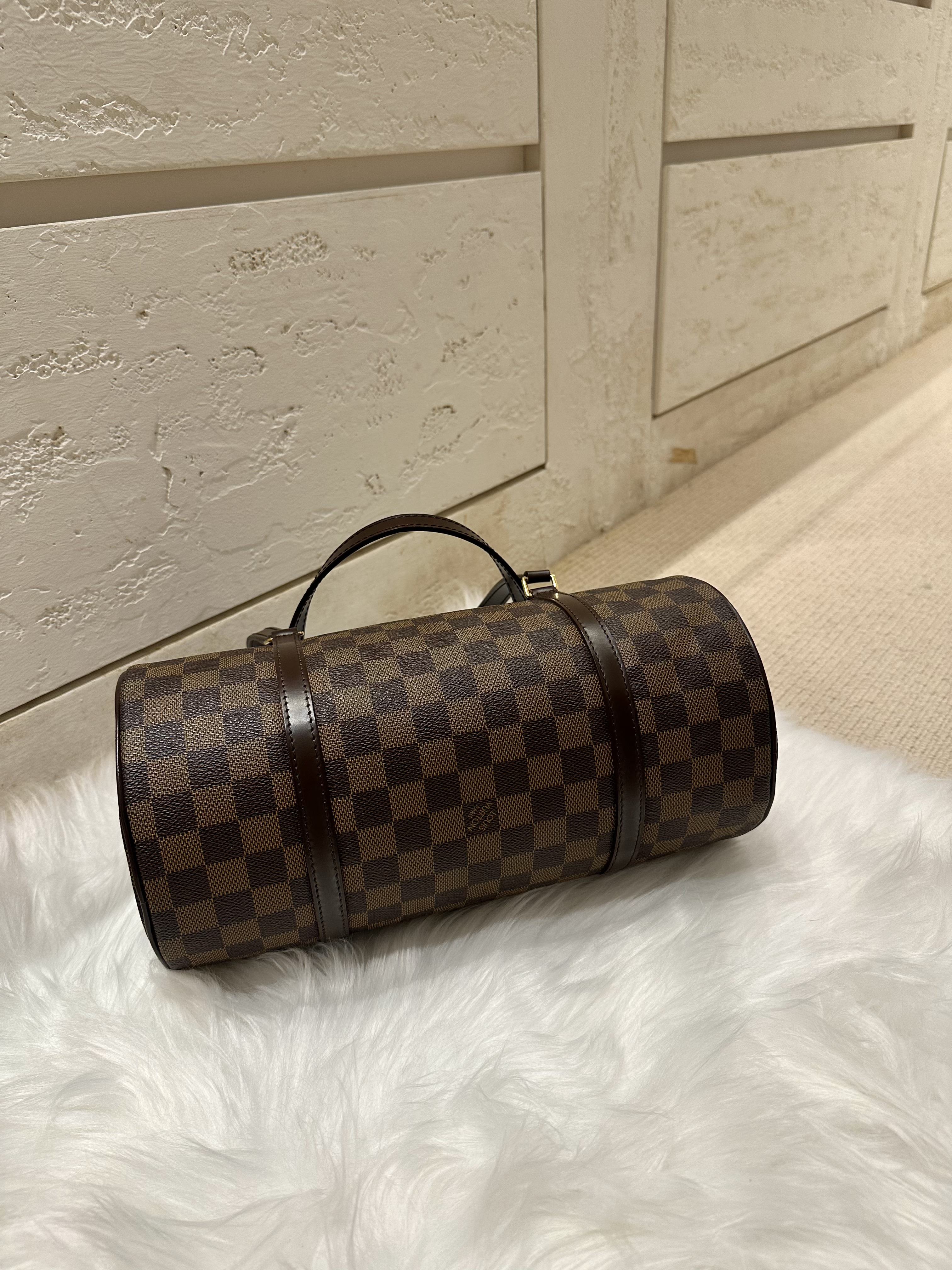 [二手] Louis Vuitton LV子母棋盤格袋 中號