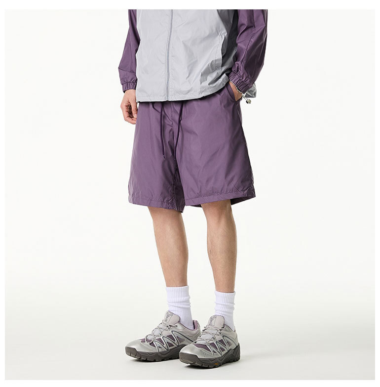 6M24 戶外風輕薄速抽繩直筒褲 兩色