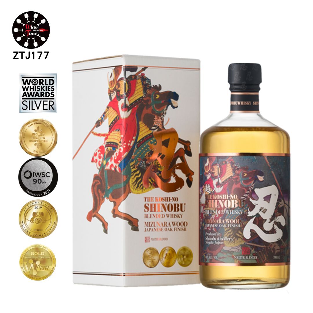 Shinobu 忍 Blended Whisky Mizunara Wood Japanese Oak Finish 調和水楢桶熟成威士忌 700ml