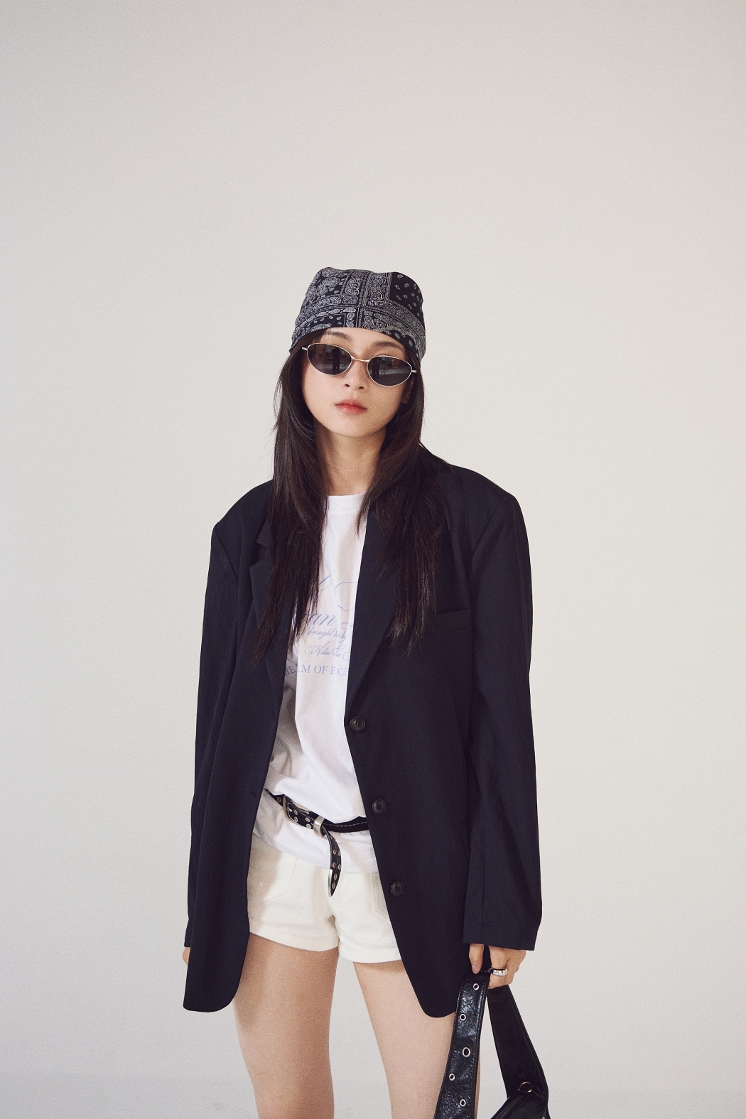 夏日混紡西裝外套-深藍