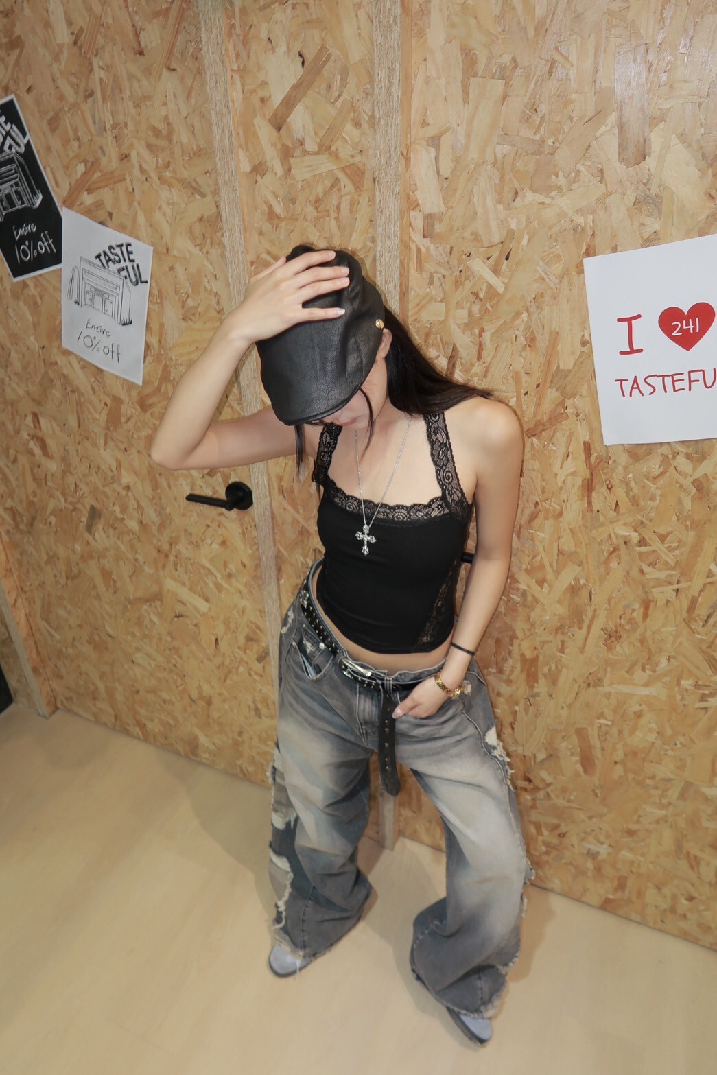 性感 蕾絲拼接 內搭 修身 女生短版 #背心