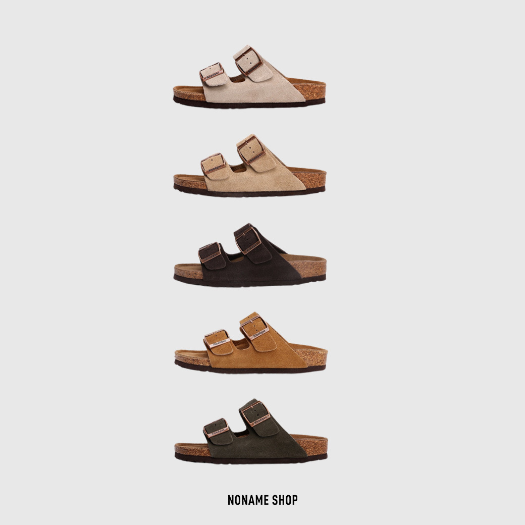 KHADGAR 反絨 牛皮 休閒 勃肯 一字拖 五色 (男/女同款)