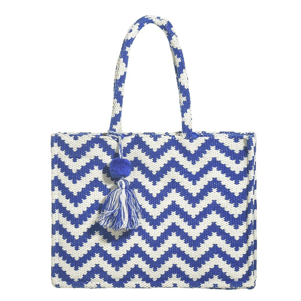 1BE0527-104 希臘度假風手袋 Fabric Bag in Blue Color #5-42-927-0027 (EU)