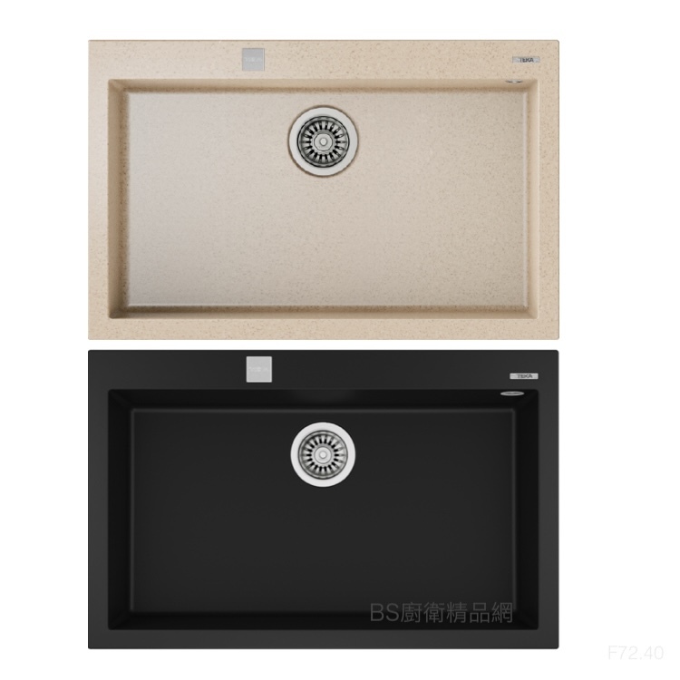BS】德國Teka 花崗岩水槽｜79cm｜上崁式3色Forsquare 72.40