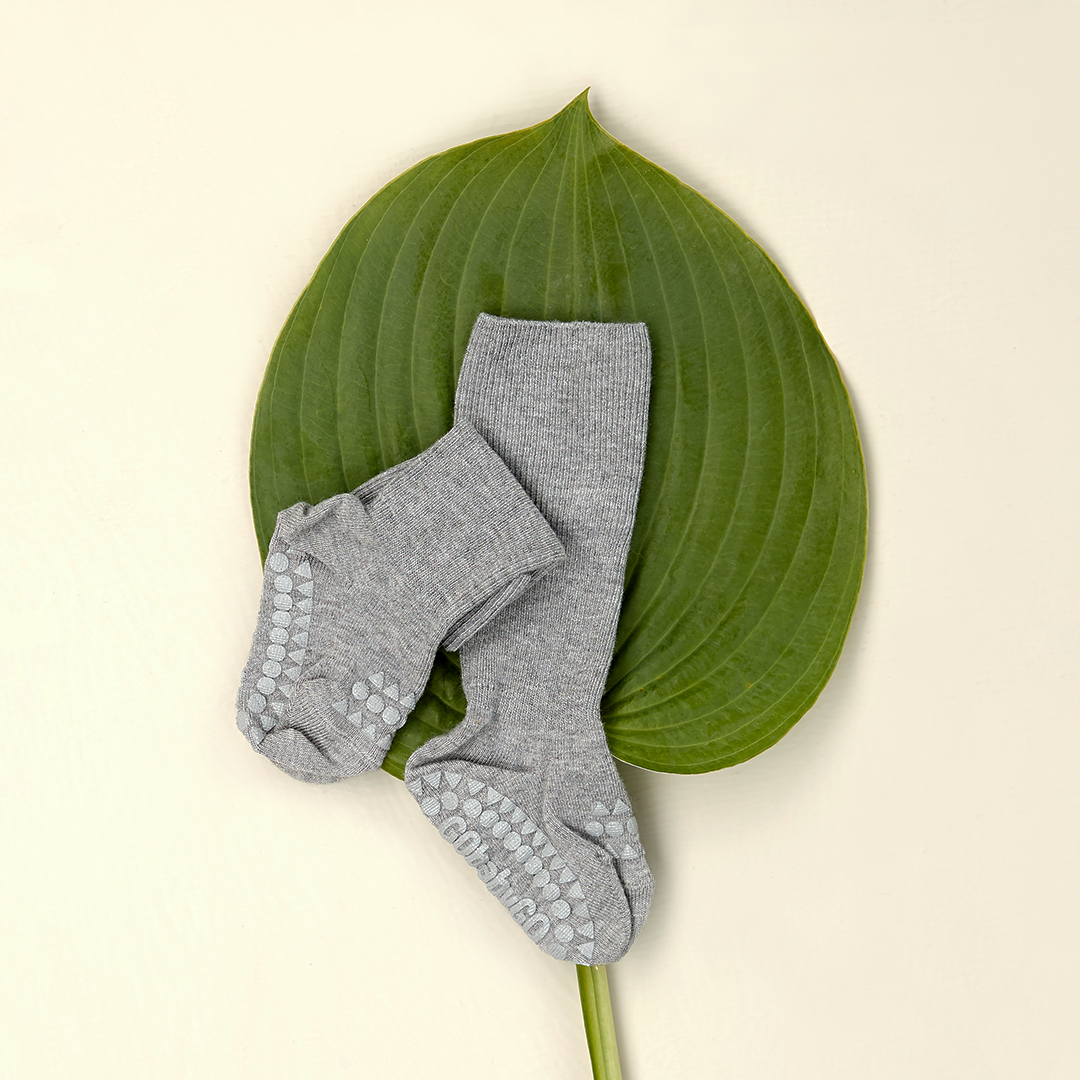 竹纖維防滑襪 - Grey Melange