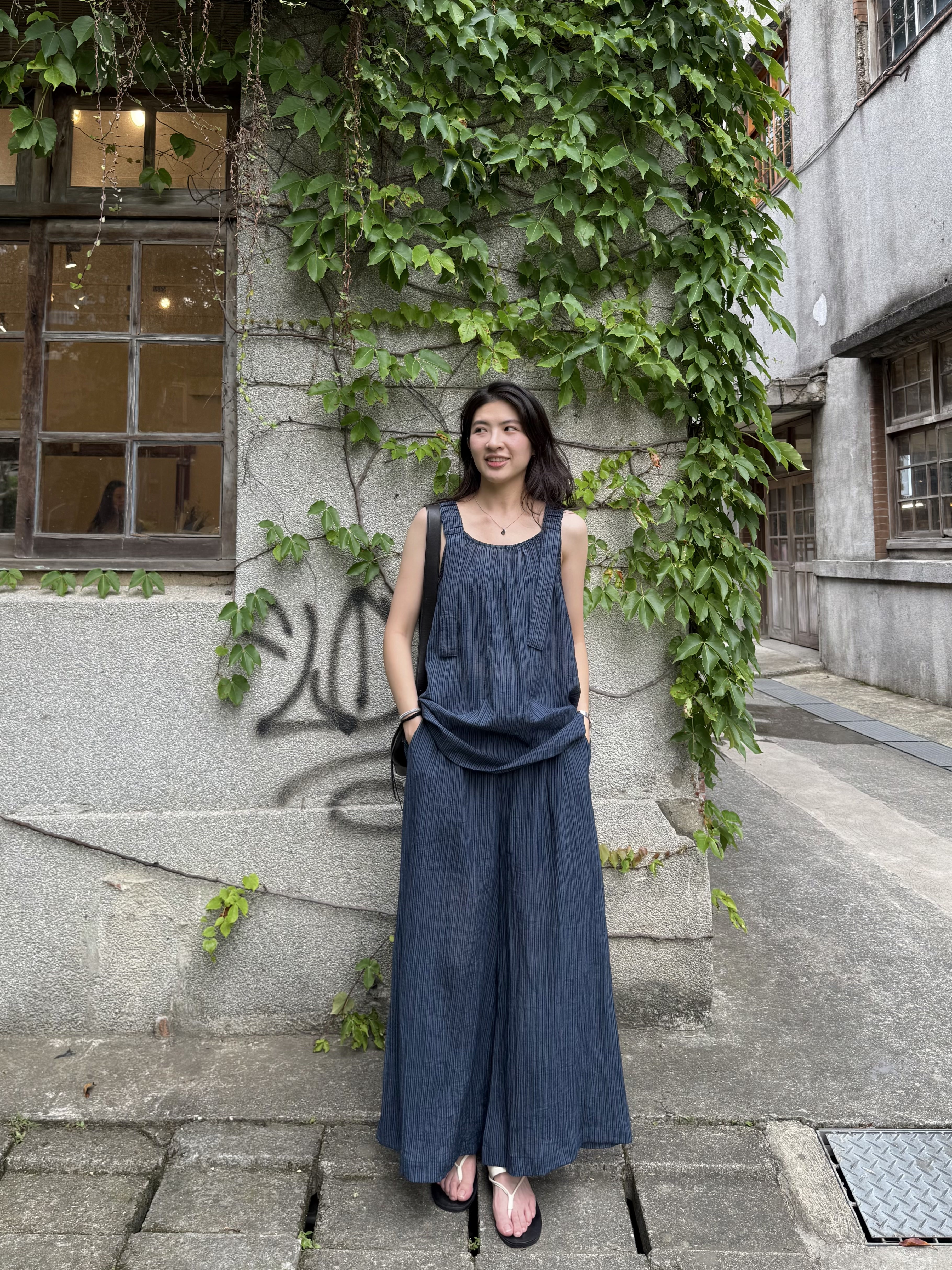 設計感條紋套裝