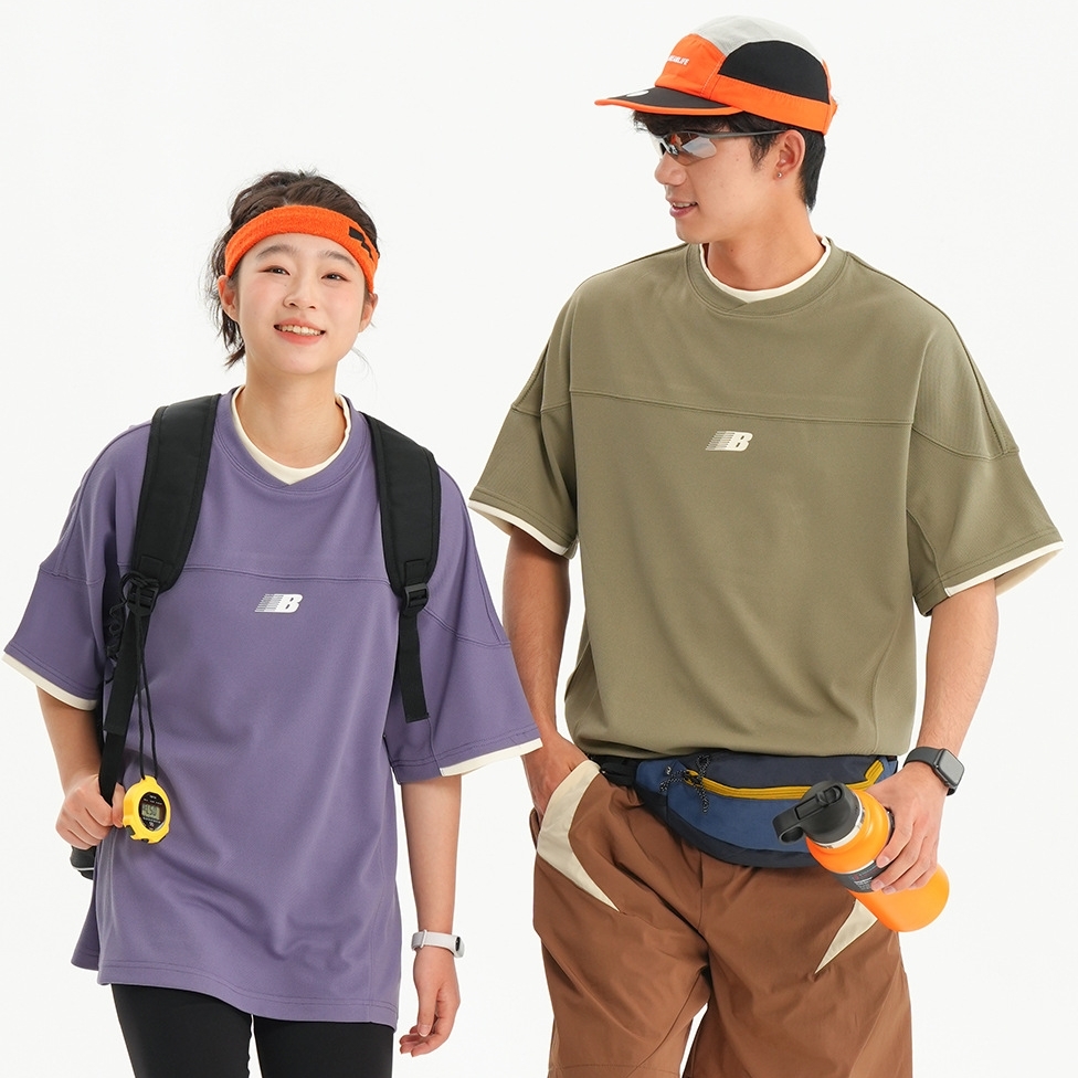 6M21 拼接感網眼機能短棉TEE 五色