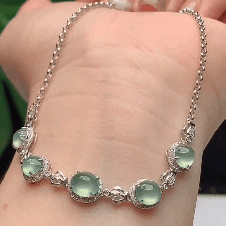 59329 翡翠蛋面手鏈