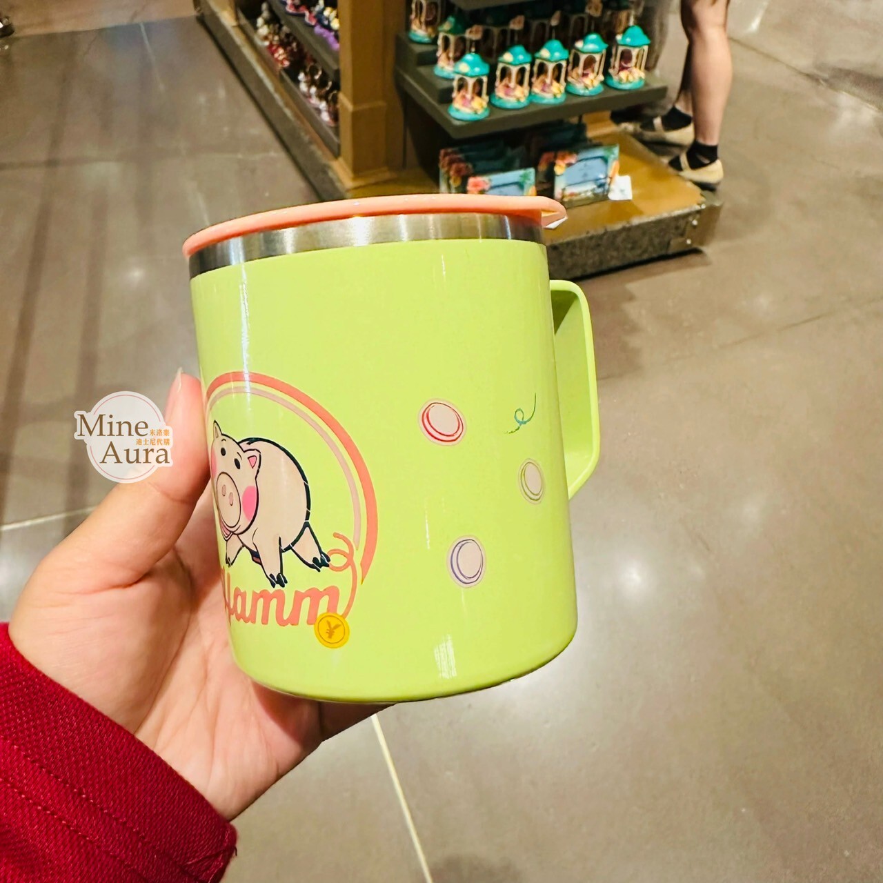 火腿豬 Ham 圖案 附蓋 不鏽鋼 水杯 玩具總動員 Toy Story -上海迪士尼樂園
