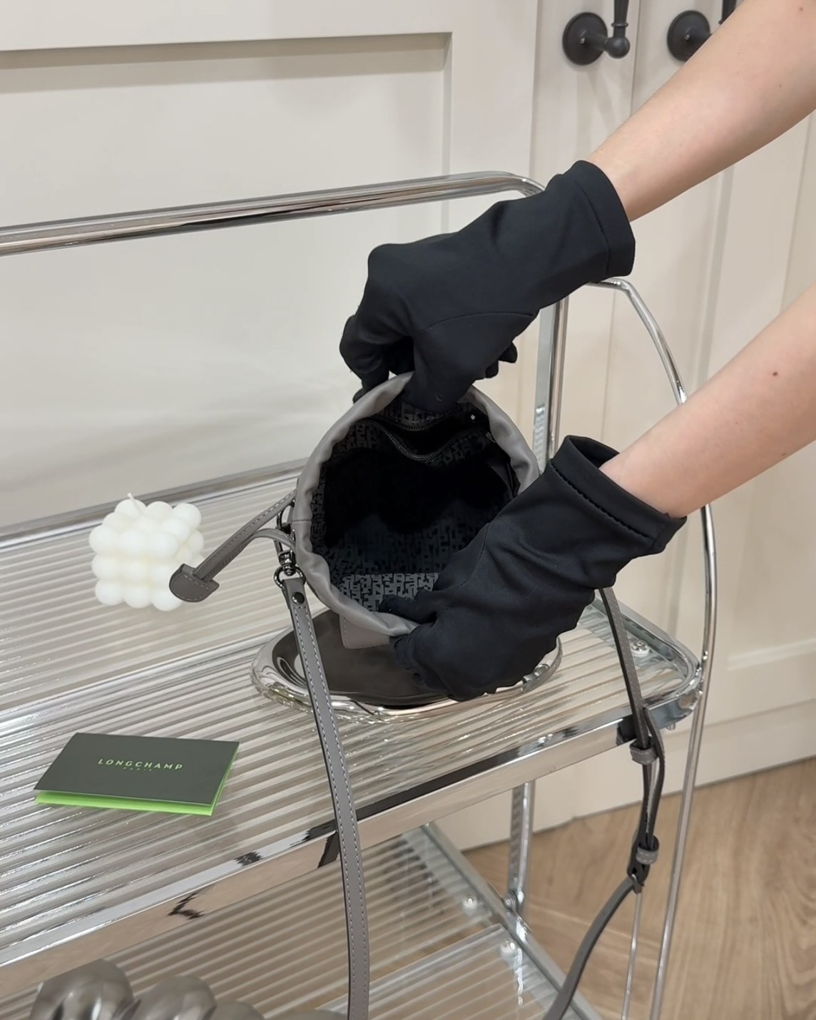 LONGCHAMP｜ LE PLIAGE XTRA 小水桶 灰色