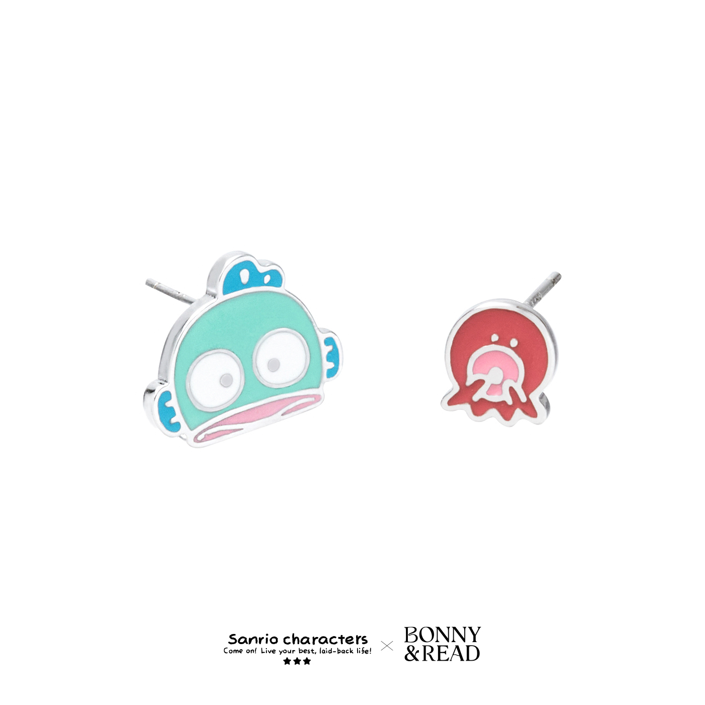 評價飾品,三麗鷗,銀針,人魚漢頓,章魚,耳環組