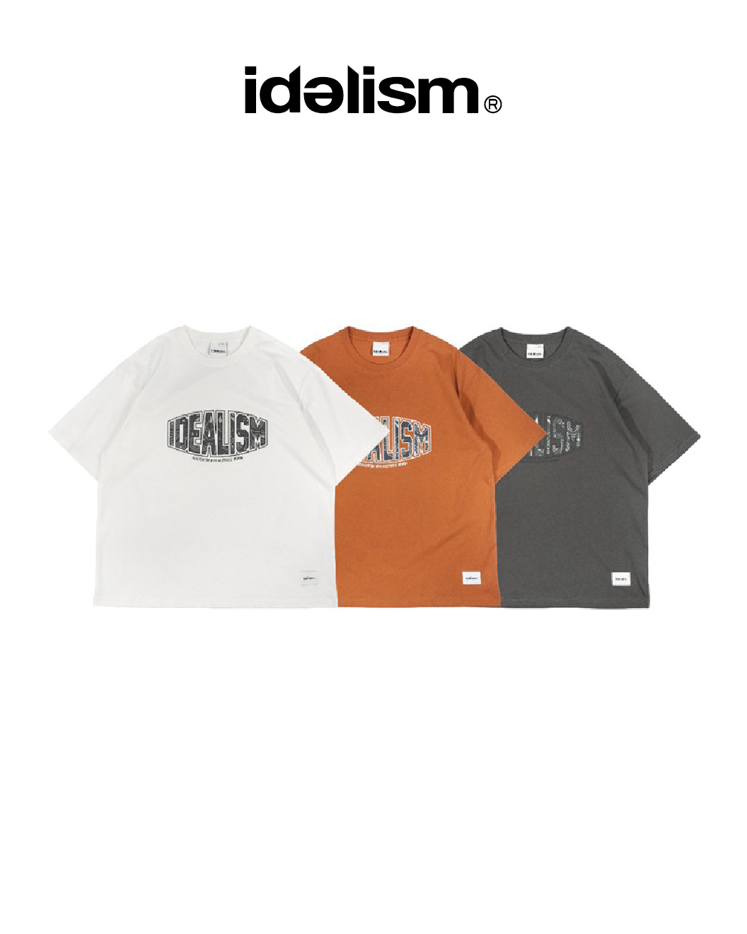 idealism 變形蟲LOGO上衣 短袖T 深灰/橘/白 25 S/S Paisley Tee