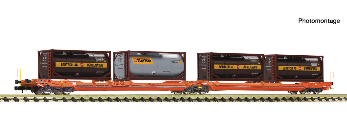 Fleischmann 6660052 N scale Articulated double-pocket wagon T3000e, Wascosa