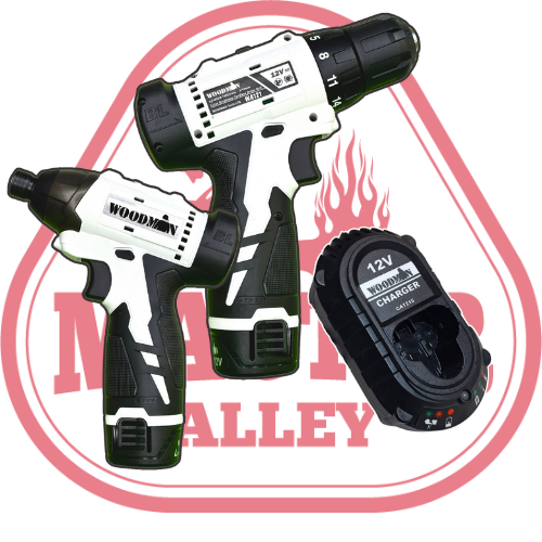 WOODMAN一木  BL孖寶電批套裝 (WA121 / WA123) 2電1充