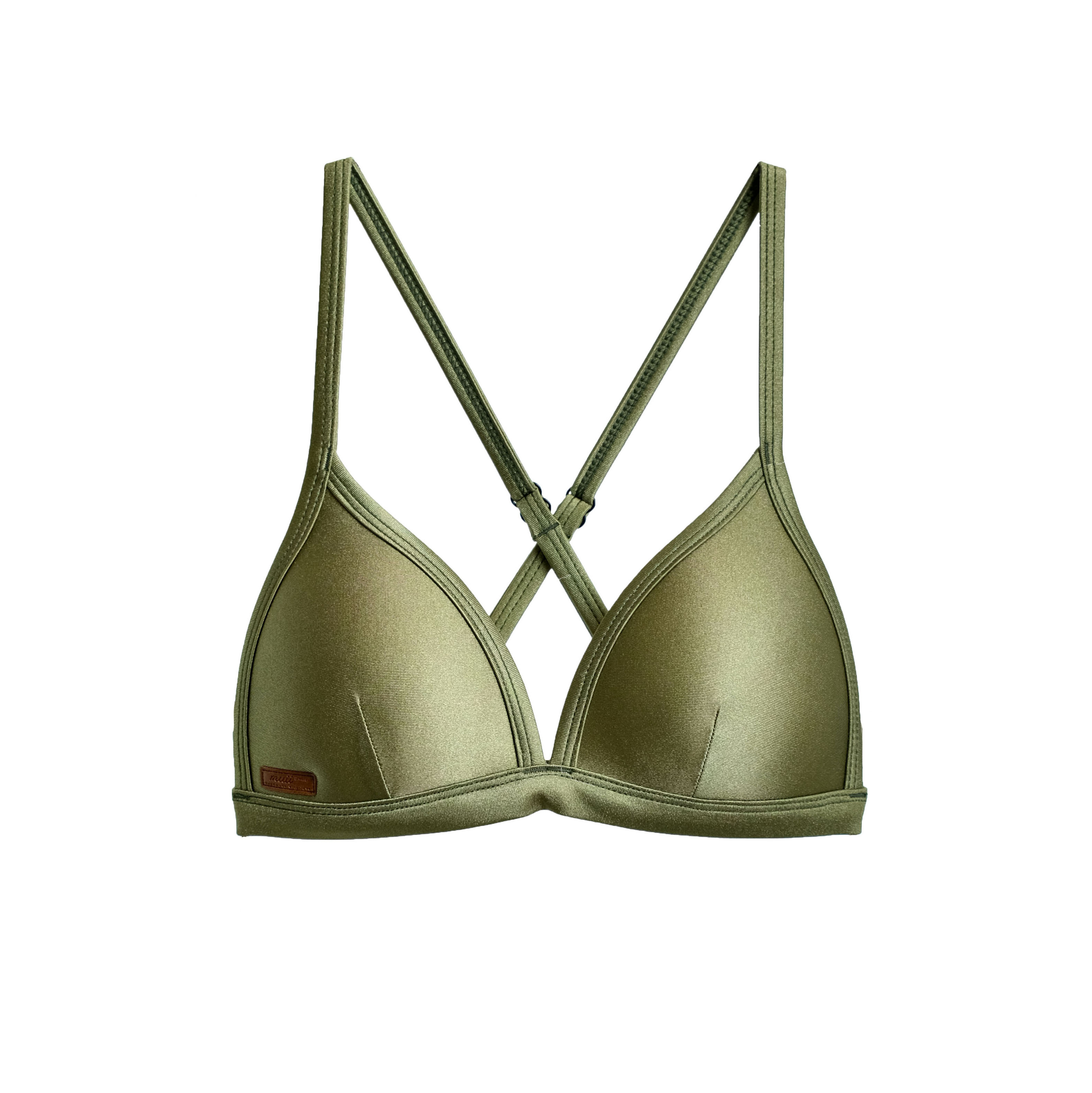 【絲光健美綠】UPii 三角美胸可調式背勾上衣