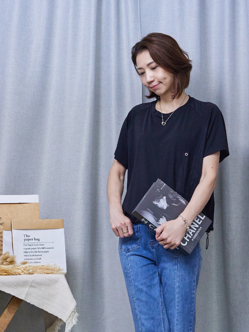 拼接素Tee也能很有型| 抽繩設計的穿搭小巧思