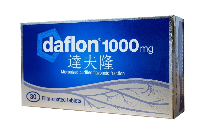 香港 達夫隆 500mg 1000mg（Daflon 1000mg） 治療痔瘡、靜脈曲張及靜脈功能不全等問題
